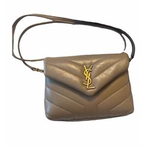 Saint Laurent LouLou bag in beige leather